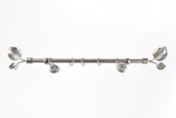 Sn Deco Group Galerie metalica Frunza 16mm, nichel satinat, 200 cm - KIT COMPLET Suport draperie
