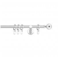 SN Deco Group Galerie metalică Ball, Ø 16mm, 400 cm, simplă nichel-satinat cu consolă plată Suport draperie