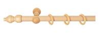 Sn Deco Group Galerie simpla lemn masiv Filigrano, consola clasica, nuanta natur, 180 cm - KIT COMPLET Suport draperie