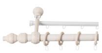 Sn Deco Group Galerie simpla lemn masiv Filigrano, nuanta alb-antic, 200 cm - SINA U INCLUSA Suport draperie