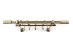 Sn Deco Group Galerie dubla metalica Tub 25mm cu 16mm, bronz antic, 200 cm, prindere tavan, KIT COMPLET Suport draperie
