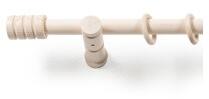 Sn Deco Group Galerie simpla lemn masiv Pisa, consola moderna, nuanta alb-antic, 120 cm - KIT COMPLET Suport draperie