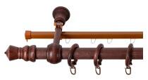 Sn Deco Group Galerie simpla lemn masiv King, nuanta mahon, 280 cm - SINA U INCLUSA Suport draperie