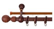 Sn Deco Group Galerie simpla lemn masiv Regal, nuanta mahon, 160 cm - SINA U INCLUSA Suport draperie