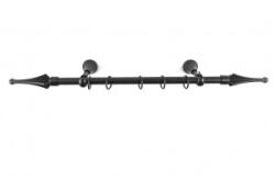 Sn Deco Group Galerie metalica Sageata 19mm, negru, 120 cm, KIT COMPLET Suport draperie