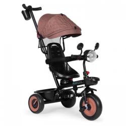 ECOTOYS Tricicleta 3 in 1 pentru copii, scaun rotativ 360°, roti din spuma eva, ecotoys wql-066-51 - bej