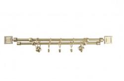 Sn Deco Group Galerie dubla metalica Nero 16mm, bronz antic, 200 cm, prindere perete - KIT COMPLET Suport draperie