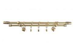 Sn Deco Group Galerie dubla metalica Celtex 16mm, bronz antic, 300 cm, prindere tavan - KIT COMPLET Suport draperie