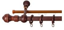 Sn Deco Group Galerie simpla lemn masiv Ares, nuanta mahon, 120 cm - SINA U INCLUSA Suport draperie