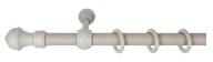 Sn Deco Group Galerie simpla lemn masiv Ares, consola standard, nuanta gri-antic, 140 cm - KIT COMPLET Suport draperie
