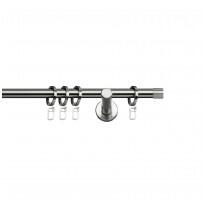 SN Deco Group Galerie metalică Dop, Ø 16mm, 320 cm, simplă nichel cu consolă plată Suport draperie
