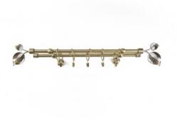 Sn Deco Group Galerie dubla metalica Frunza 16mm, bronz antic, 240 cm, prindere tavan - KIT COMPLET Suport draperie