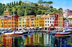 The House of Puzzles - Puzzle Portofino pe Reflecție - 1 000 piese