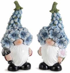 Decorer Set 2 figurine polirasina albastra alba Gnomi 11.5x9x24 cm (A55.37.01)