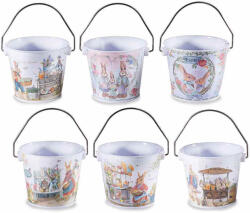 Decorer Set 6 ghivece Paste metal multicolor 8x12 cm (A53.32.04)