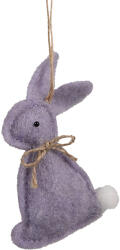 Clayre & Eef Set 3 Iepurasi decorativi Paste bumbac violet alb 6x1x10 cm (65376)