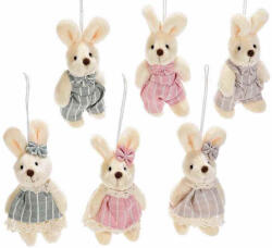 Decorer Set 6 figurine Iepurasi suspendabili din textil 10 cm (A56.34.95)