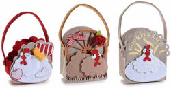 Decorer Set 3 gentute textil 11x6.5x19 cm (A56.42.14)