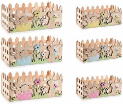Decorer Set 6 cosulete Paste lemn 22x11x9 cm, 16x8x6.5 cm (A51.55.33)