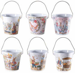 Decorer Set 6 ghivece Paste metal multicolor 13x21 cm (A53.32.03)