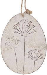 Clayre & Eef Set 2 Oua decorative Paste metal alb 10x8 cm (6Y5580)