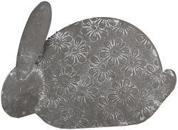 Clayre & Eef Figurina Iepuras fier gri 16x4x11 cm (6Y5561)