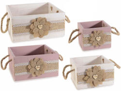 Decorer Set 4 cosuri lemn 23 cm, 19.5 cm, 16.5 cm, 12.5 cm (A51.52.88)