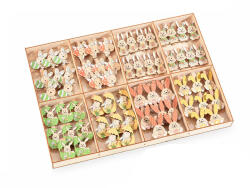 Decorer Set 72 decoratiuni cu clips Iepurasi lemn 2x5 cm (A51.54.97)
