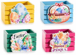 Decorer Set 4 cosulete Paste lemn 8.5x6.5x6 cm (A51.55.26)