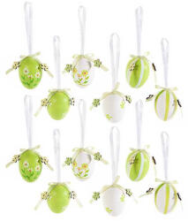 Decorer Set 12 oua decorative din plastic 76E 3x4 cm (A54.43.76E)