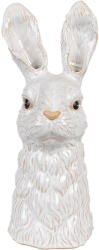 Clayre & Eef Figurina Iepuras ceramica alba maro 13x14x33 cm (6CE1852)