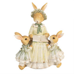 Clayre & Eef Figurina Iepurasi Paste polirasina 14x10x19 cm (6PR5022)