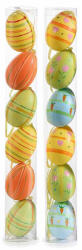Decorer Set 12 oua decorative din plastic multicolor 53D 4x6 cm (A54.25.53Ddeco)