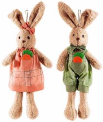 Decorer Set 2 figurine Iepurasi Paste textil multicolor 11x7x43 cm (A16.18.06)