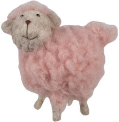 Clayre & Eef Figurina Oita textil roz lemn natur 14x7x10 cm (65378)