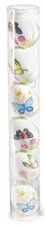 Decorer Set 6 oua decorative plastic suspendabile alb fluturasi 4x6 cm (A54.35.49Cdeco)