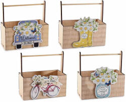 Decorer Set 4 cosuri lemn multicolor 20x11x10 cm (A51.55.30)