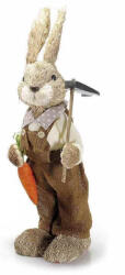 Decorer Figurina Iepuras Boy din fibre naturale si textil 21x15x58 cm (A58.03.20A)