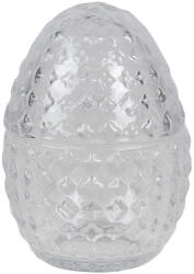 Clayre & Eef Ou decorativ cu capac din sticla 9x12 cm (6GL3385)