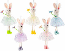 Decorer Set 5 figurine Iepurasi Paste textil multicolor 22 cm (A16.18.08)