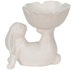 Clayre & Eef Figurina Iepuras Paste polirasina alba 15x11x14 cm (6CE1429)
