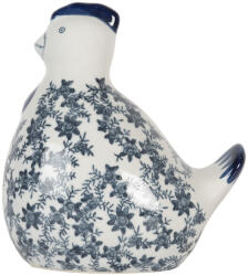 Clayre & Eef Figurina Gaina ceramica alba albastra 18x12x21 cm (6CE2092)