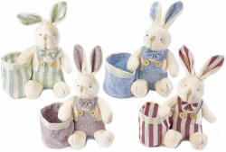 Decorer Set 4 figurine Iepurasi textil multicolor 13x6x19 cm (A57.04.03)