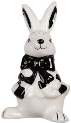 Clayre & Eef Figurina Iepuras Paste ceramica alba neagra 5x4x9 cm (6CE1691)