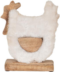 Clayre & Eef Figurina Gaina lemn textil 18x5x21 cm (6H2162L)