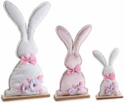 Decorer Set 3 figurine Iepurasi 24x6x50 cm, 17x6x38 cm, 13x5x25 cm (A56.42.83)