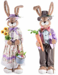 Decorer Set 2 figurine Iepurasi Paste textil 30x25x110 cm (A56.45.18)