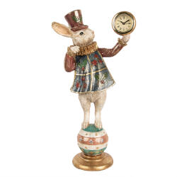Clayre & Eef Figurina Iepuras Paste polirasina multicolora 17x11x35 cm (6PR5139)