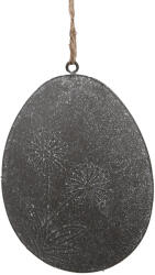 Clayre & Eef Set 2 Oua decorative Paste metal gri 10x2x8 cm (6Y5571)
