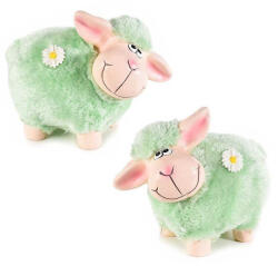 Decorer Set 2 figurine Oite din ceramica si textil verde 15x9x14 cm (A70.03.39B)